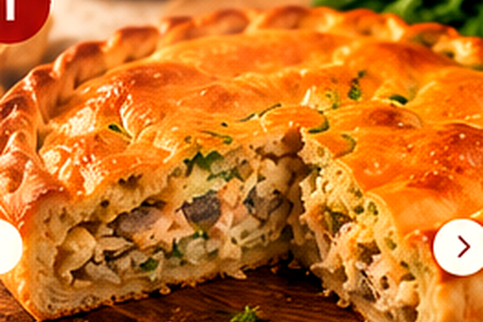 Пирог с судаком и капустой в разрезе