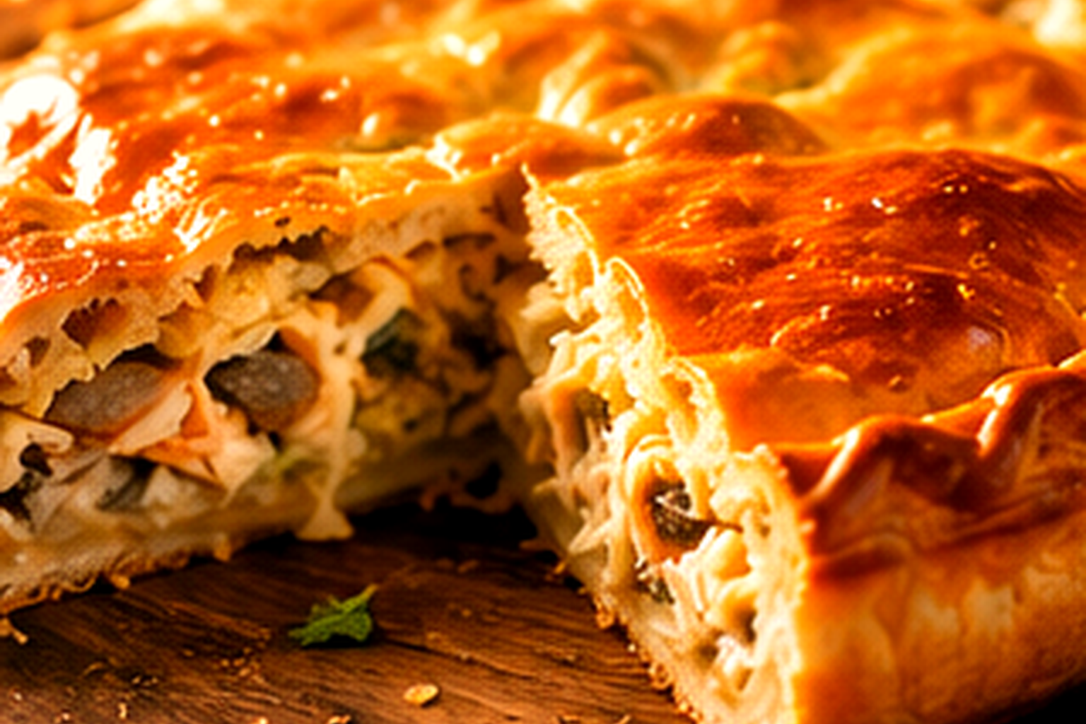 Сочная начинка пирога с судаком и капустой